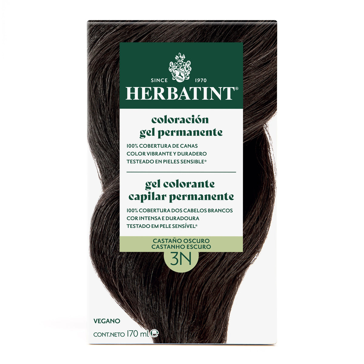 Herbatint 3N Castaño Oscuro Tintura natural permanente