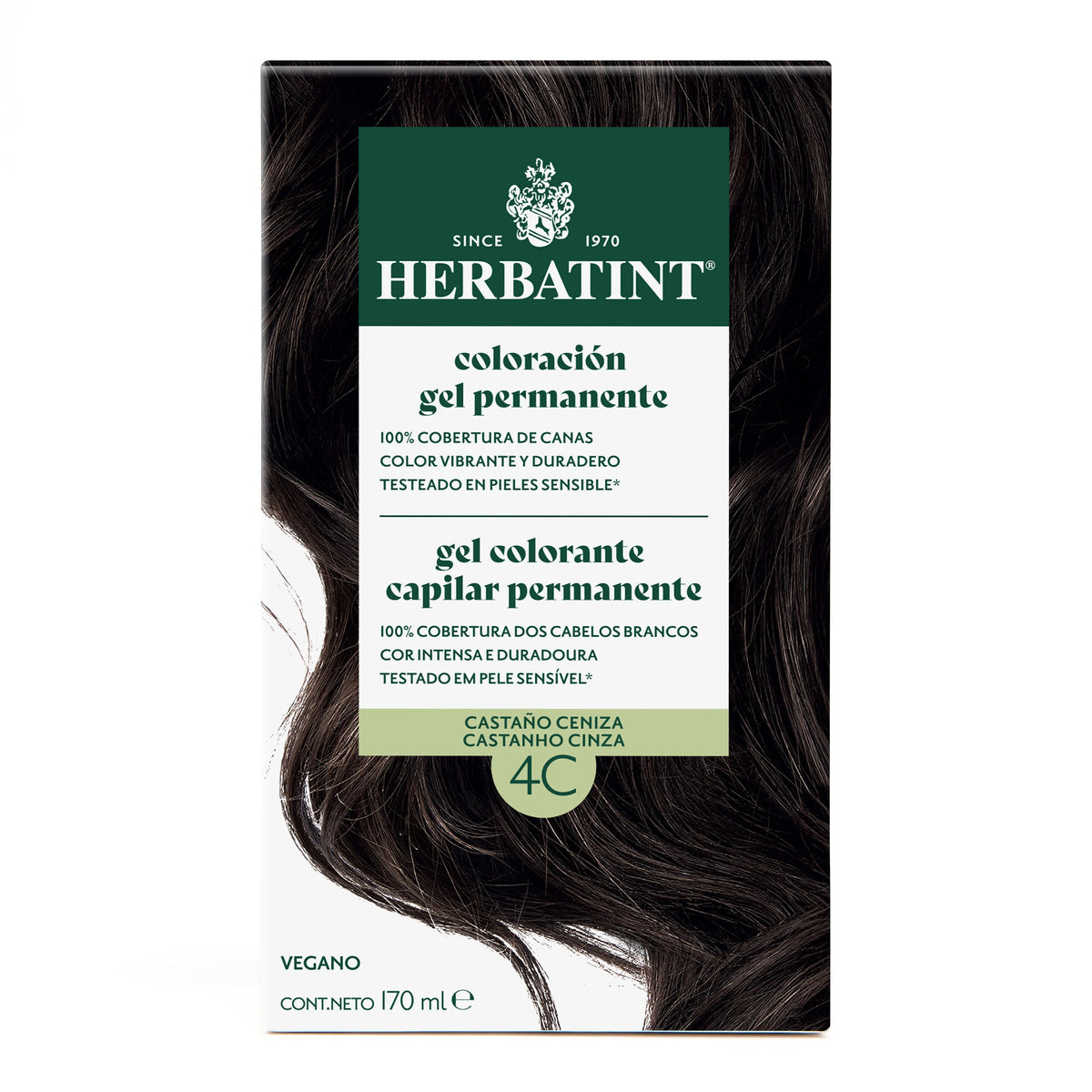 Herbatint 4C Castaño Ceniza Tintura natural permanente