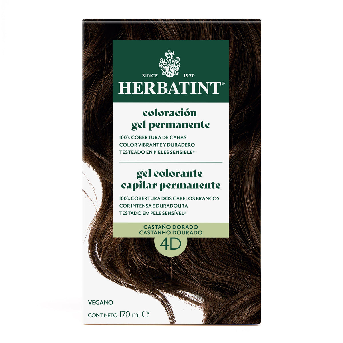 Herbatint 4D Castaño Dorado Tintura natural permanente