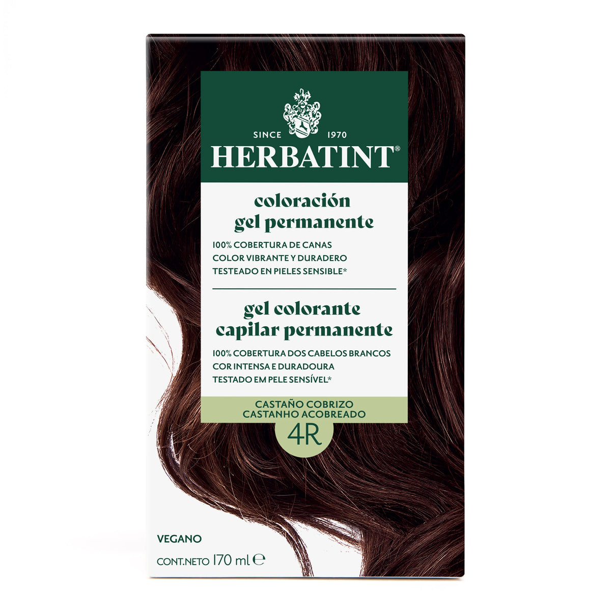 Herbatint 4R Castaño Cobrizo Tintura natural permanente