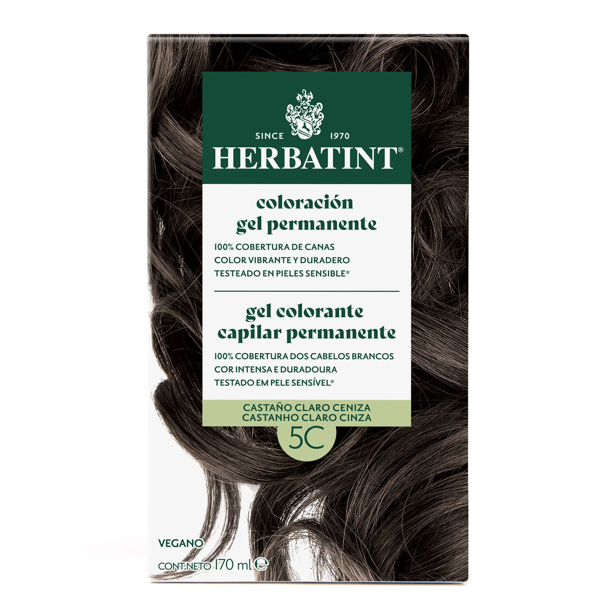Herbatint 5C Castaño Claro Ceniza Tintura natural permanente