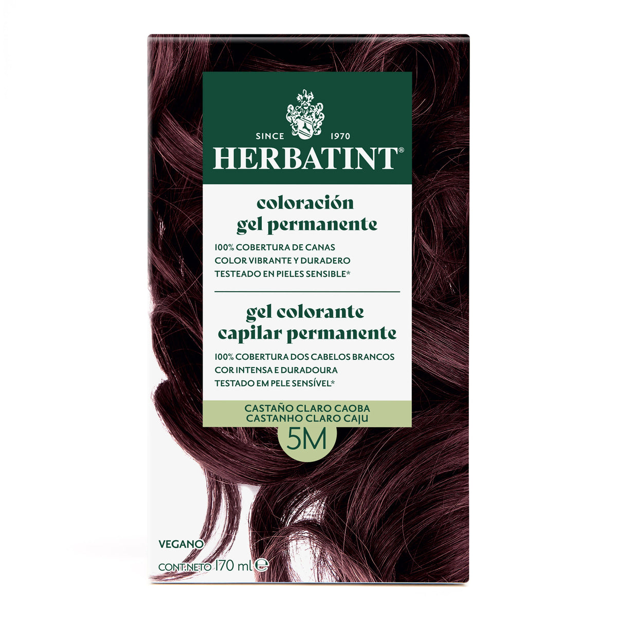 Herbatint 5M Castaño Claro Caoba Tintura natural permanente