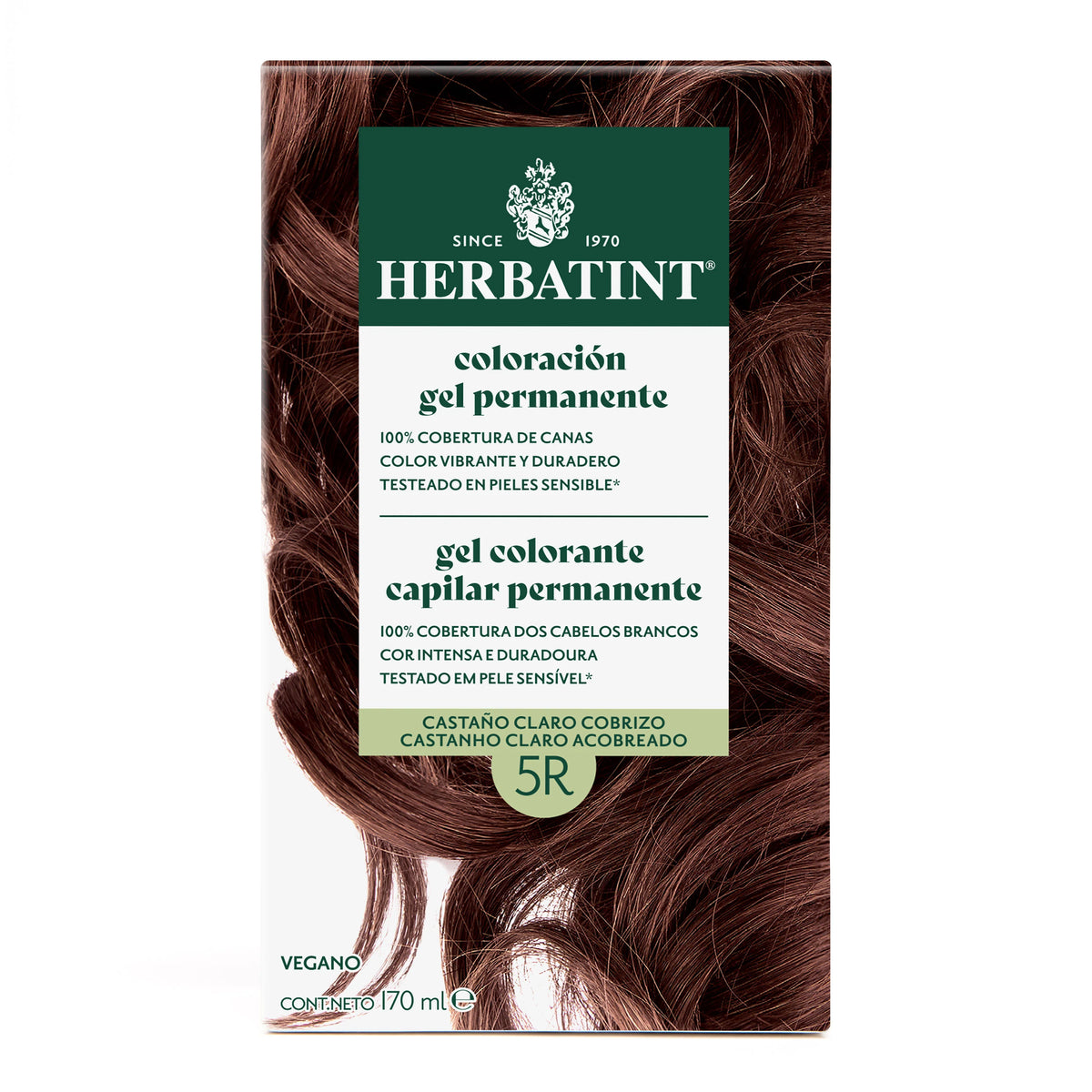 Herbatint 5R Castaño Claro Cobrizo Tintura natural permanente