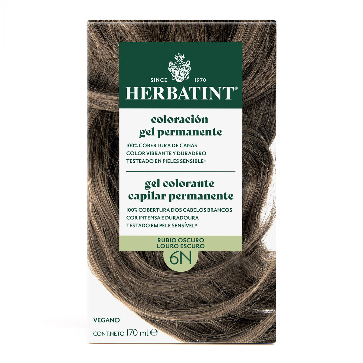 Herbatint 6N Rubio Oscuro Tintura natural permanente