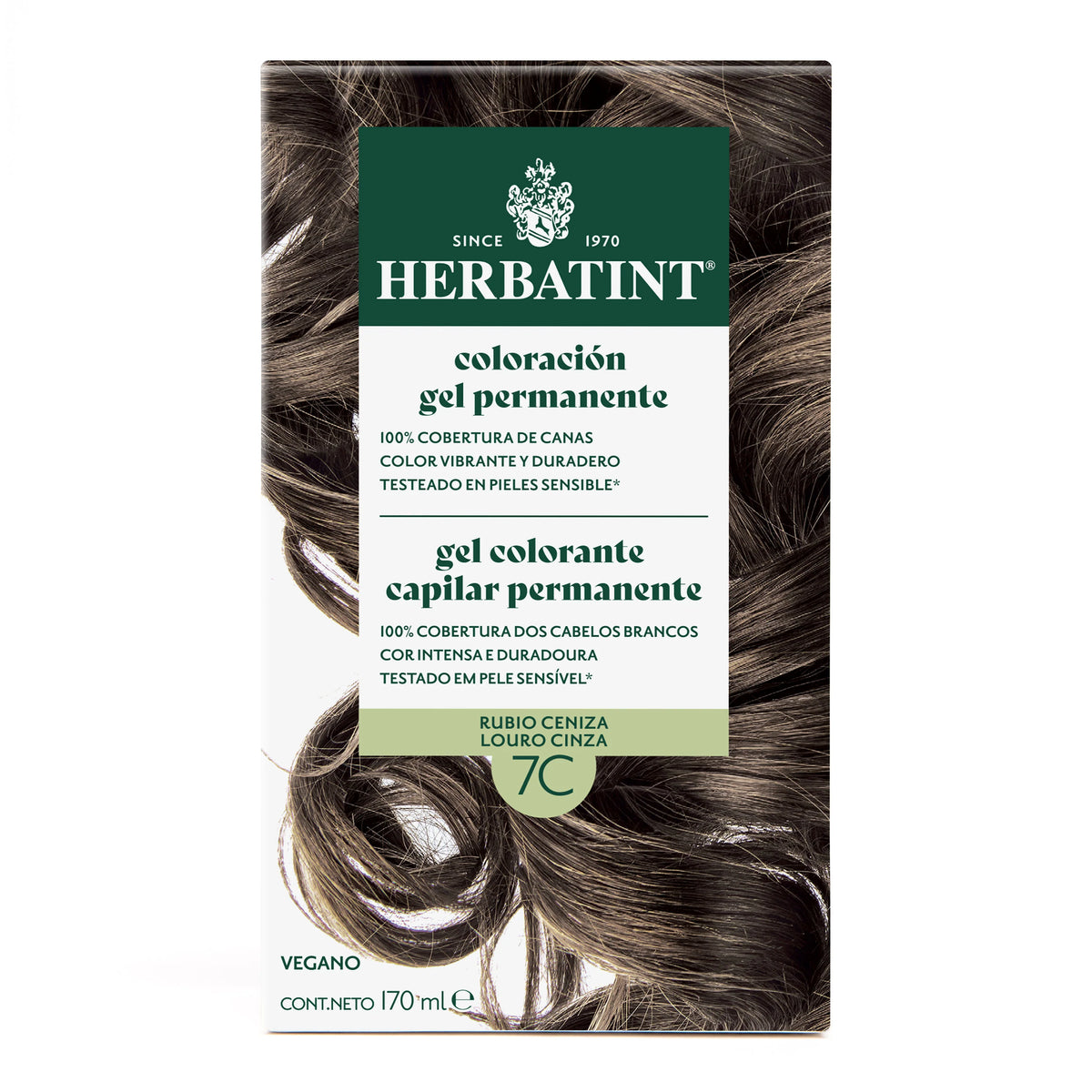 Herbatint 7C Rubio Ceniza Tintura natural permanente