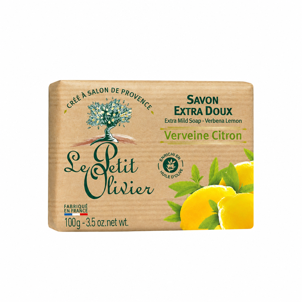 Jabón individual Le Petit Olivier de verbena y limón, barra de 100 g