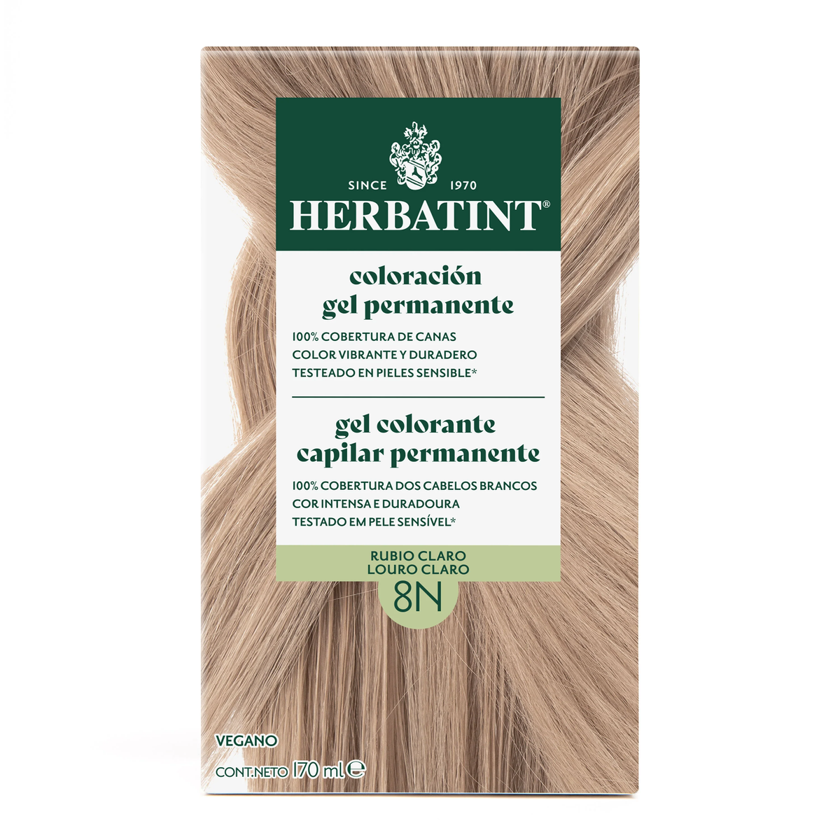 Herbatint 8N Rubio Claro coloración permanente 170 ml
