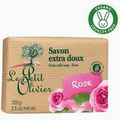 Envase del jabón sólido de rosas Le Petit Olivier, 100 g
